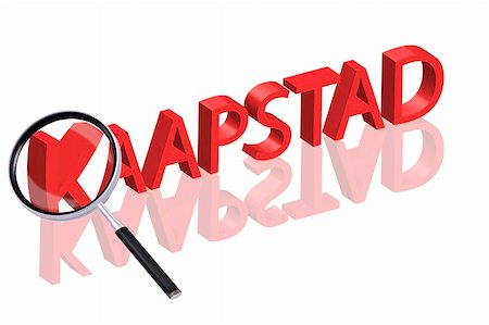 magnifying glass enlarging part of 3D word written in red letters Stock Photo - Budget Royalty-Free & Subscription, Code: 400-05220192