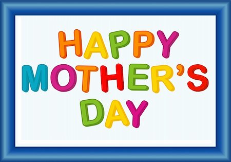Magnetic letters board with Happy Mother's Day wishes Stock Photo - Budget Royalty-Free & Subscription, Code: 400-05220764