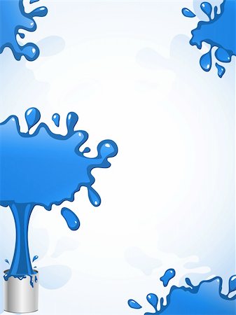 simsearch:400-08190918,k - Blue Ink Splash Background. Editable Vector Illustration Fotografie stock - Microstock e Abbonamento, Codice: 400-05220810
