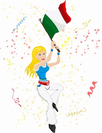 simsearch:400-04186127,k - Italy Soccer Fan with flag. Editable Vector Illustration Stockbilder - Microstock & Abonnement, Bildnummer: 400-05220813