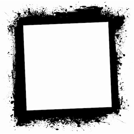 simsearch:400-04497286,k - Ink splat grunge frame with blank space with border Stock Photo - Budget Royalty-Free & Subscription, Code: 400-05221160