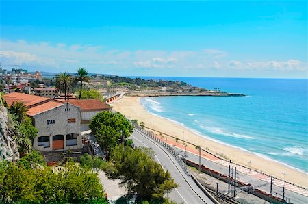 A panoramic view of Tarragona coast, in Spain Stock Photo - Budget Royalty-Free & Subscription, Code: 400-05221763