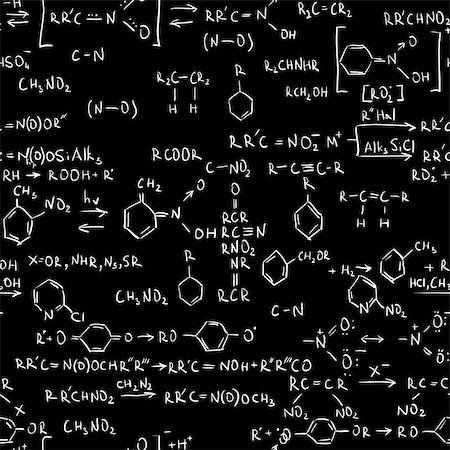 Chemistry formulas. Seamless abstract background. Vector illustration. Stock Photo - Budget Royalty-Free & Subscription, Code: 400-05222028