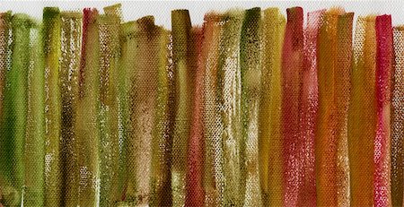red, green and brown grunge watercolor abstract on white artist canvas with a coarse texture, vertical brush strokes, self made by photographer Stock Photo - Budget Royalty-Free & Subscription, Code: 400-05223153