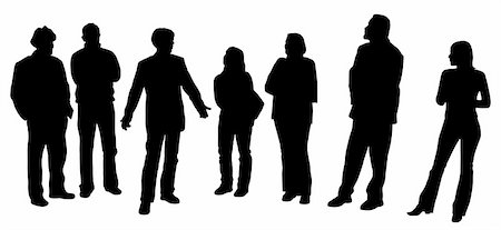 friends silhouette group - Man is giving presentation to a group of people. EPS file available. Stock Photo - Budget Royalty-Free & Subscription, Code: 400-05223198