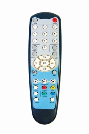 television remote control. Isolated over white background . Stock Photo - Budget Royalty-Free & Subscription, Code: 400-05223720