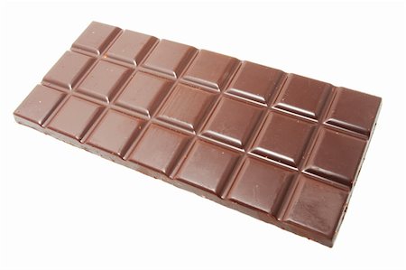 simsearch:400-06860297,k - Chocolate bar isolated on white background Fotografie stock - Microstock e Abbonamento, Codice: 400-05223823