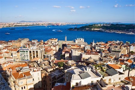 View from Galata tower to Bosphorus, Istanbul, Turkey Photographie de stock - Aubaine LD & Abonnement, Code: 400-05223836