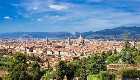 saint nicholas church - Panoramic view of Florence old city, Italy Photographie de stock - Aubaine LD & Abonnement, Code: 400-05223843