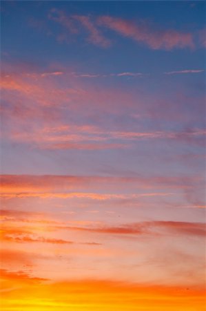 simsearch:400-05234387,k - Fantastic summer cloudy sky photographed at sunset Fotografie stock - Microstock e Abbonamento, Codice: 400-05234387