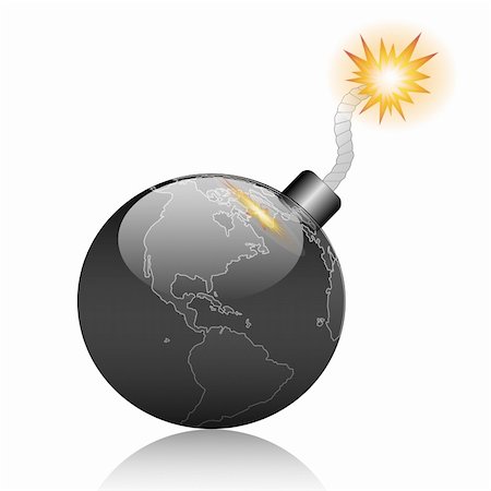 simsearch:400-05388310,k - The earth as a bomb about to explode. Fotografie stock - Microstock e Abbonamento, Codice: 400-05234394