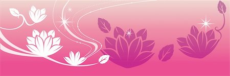 simsearch:400-05234537,k - illustration drawing of some beautiful lotus flowers in a red background Fotografie stock - Microstock e Abbonamento, Codice: 400-05234526