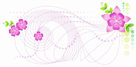 simsearch:400-04697894,k - illustration drawing of some beautiful pink sakura flowers Photographie de stock - Aubaine LD & Abonnement, Code: 400-05234532