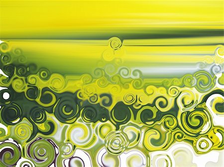 reich (artist) - fresh background with spirals in green and yellow Fotografie stock - Microstock e Abbonamento, Codice: 400-05234947