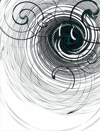 reich (artist) - futuristic background with black spirals Fotografie stock - Microstock e Abbonamento, Codice: 400-05234954