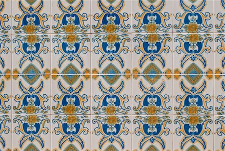 simsearch:400-08962382,k - Detail of Portuguese glazed tiles. Stock Photo - Budget Royalty-Free & Subscription, Code: 400-05235145