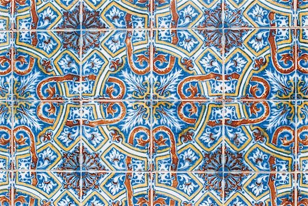 simsearch:400-08962382,k - Detail of Portuguese glazed tiles. Stock Photo - Budget Royalty-Free & Subscription, Code: 400-05235148