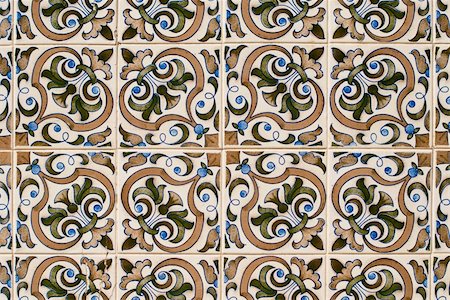 simsearch:400-08962382,k - Detail of Portuguese glazed tiles. Stock Photo - Budget Royalty-Free & Subscription, Code: 400-05235149