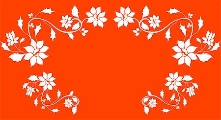 simsearch:400-04697894,k - drawing of white flower in a red background Photographie de stock - Aubaine LD & Abonnement, Code: 400-05235217
