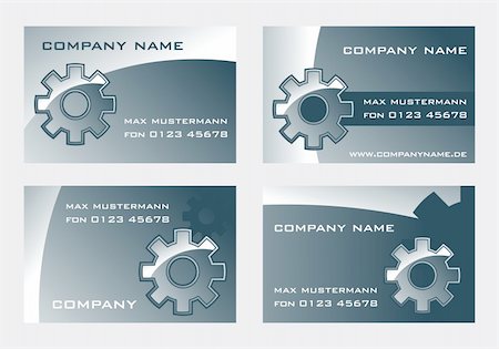 simsearch:400-05257542,k - business card templates with gear wheel Foto de stock - Super Valor sin royalties y Suscripción, Código: 400-05235256