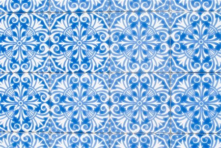 simsearch:400-08962382,k - Detail of Portuguese glazed tiles. Stock Photo - Budget Royalty-Free & Subscription, Code: 400-05235377