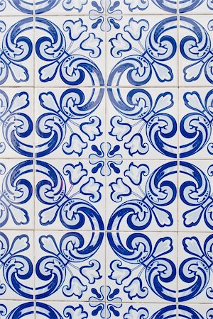 designer of interior decoration - Detail of Portuguese glazed tiles. Stock Photo - Budget Royalty-Free & Subscription, Code: 400-05235380
