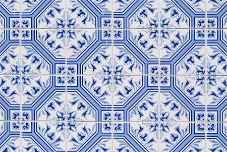 simsearch:400-08962382,k - Detail of Portuguese glazed tiles. Stock Photo - Budget Royalty-Free & Subscription, Code: 400-05235381