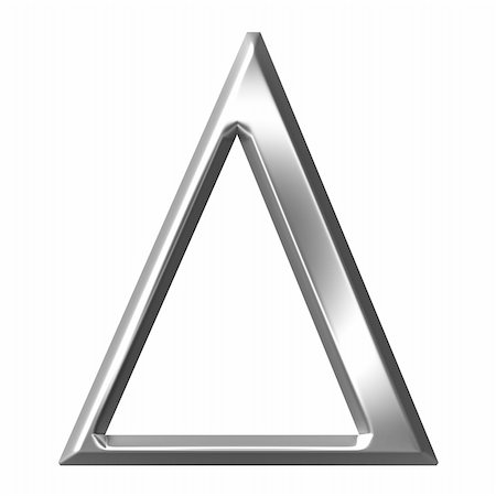 simsearch:400-05235443,k - 3d silver Greek letter Delta isolated in white Stock Photo - Budget Royalty-Free & Subscription, Code: 400-05235445