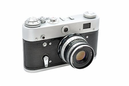 simsearch:400-05664488,k - Vintage old film photocamera made long ago in USSR Stock Photo - Budget Royalty-Free & Subscription, Code: 400-05235441