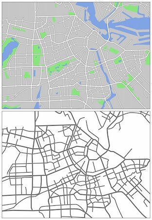 simsearch:400-09051583,k - Illustration map of Amsterdam in vector. Photographie de stock - Aubaine LD & Abonnement, Code: 400-05235466