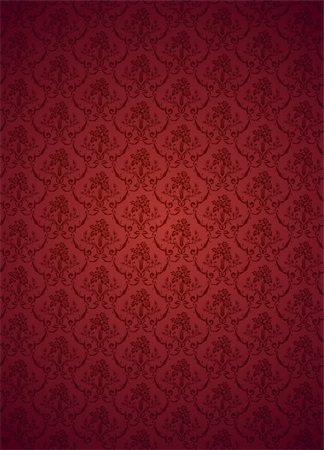 simsearch:400-05234537,k - drawing of flower pattern in a red background Fotografie stock - Microstock e Abbonamento, Codice: 400-05235568