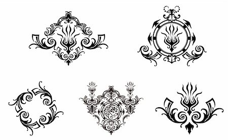 simsearch:400-05233272,k - drawing of flower pattern in a white background Stock Photo - Budget Royalty-Free & Subscription, Code: 400-05235580