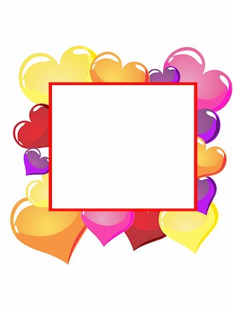 simsearch:400-04285786,k - vector eps illustration of some colorful hearts around a notepad Stock Photo - Budget Royalty-Free & Subscription, Code: 400-05235906