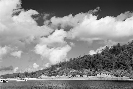 Whitehaven Beach in the Whitsundays Archipelago, Queensland, Australia Stock Photo - Budget Royalty-Free & Subscription, Code: 400-05236140