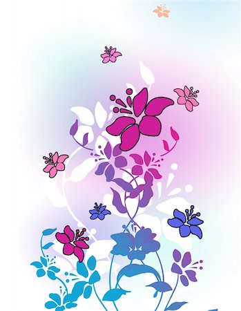 simsearch:400-05234543,k - drawing of beautiful flower in a colourful background Stock Photo - Budget Royalty-Free & Subscription, Code: 400-05236583