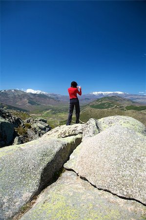 simsearch:400-05167756,k - woman at the top of gredos mountains in avila spain Stock Photo - Budget Royalty-Free & Subscription, Code: 400-05236744