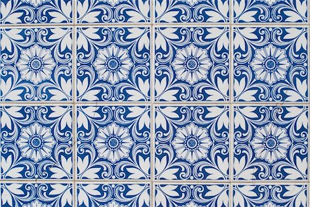 Detail of Portuguese glazed tiles. Stock Photo - Budget Royalty-Free & Subscription, Code: 400-05236778