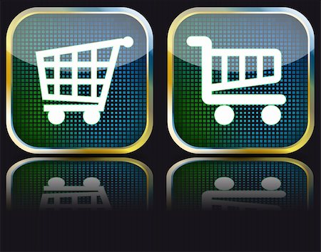 simsearch:400-04164257,k - Glossy button grocery cart. Vector Illustration. EPS10 Stock Photo - Budget Royalty-Free & Subscription, Code: 400-05236922