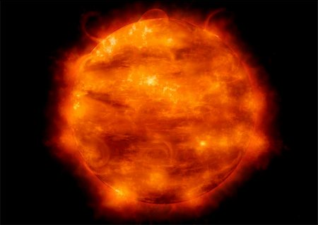 simsearch:400-04569952,k - Illustration of the sun with solar flares Stock Photo - Budget Royalty-Free & Subscription, Code: 400-05237192