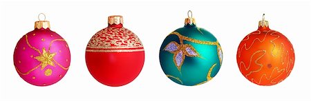 simsearch:400-07123692,k - A pink Christmas Ball on white background Stock Photo - Budget Royalty-Free & Subscription, Code: 400-05237254