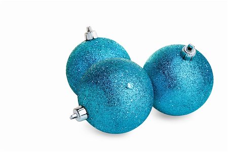 simsearch:400-07123692,k - A blue Christmas Ball on white background Stock Photo - Budget Royalty-Free & Subscription, Code: 400-05237255