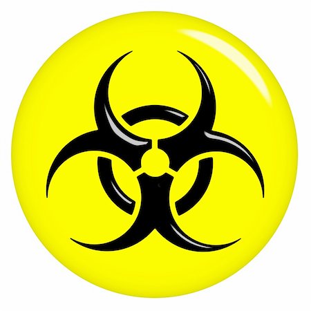 simsearch:400-05233482,k - 3d biohazard sign isolated in white Foto de stock - Super Valor sin royalties y Suscripción, Código: 400-05237295