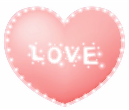 simsearch:400-08411566,k - drawing of beautiful pink heart with love word Stockbilder - Microstock & Abonnement, Bildnummer: 400-05238634