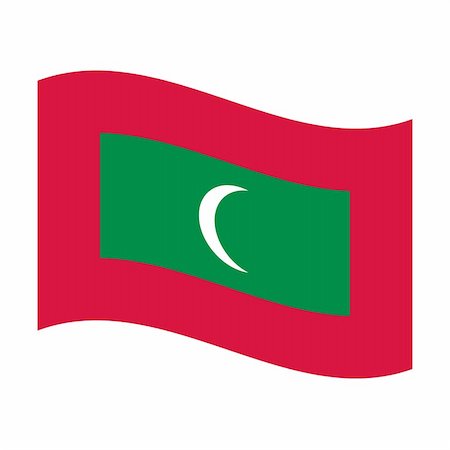 simsearch:400-05239226,k - Illustration of the national flag of maldives floating Stock Photo - Budget Royalty-Free & Subscription, Code: 400-05239318