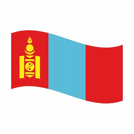 simsearch:400-05239226,k - Illustration of the national flag of mongolia floating Stock Photo - Budget Royalty-Free & Subscription, Code: 400-05239326