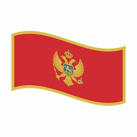 simsearch:400-05239226,k - Illustration of the national flag of montenegro floating Stock Photo - Budget Royalty-Free & Subscription, Code: 400-05239327