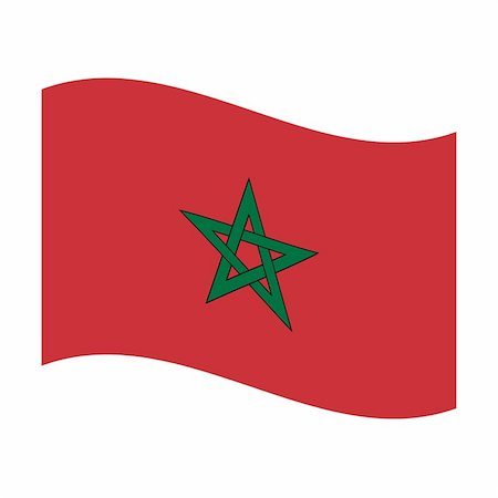 simsearch:400-05239226,k - Illustration of the national flag of morocco floating Stock Photo - Budget Royalty-Free & Subscription, Code: 400-05239328