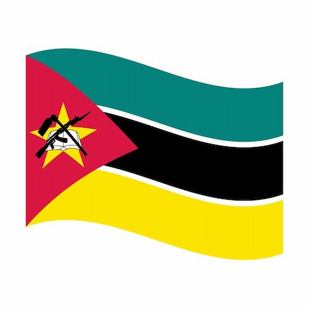 simsearch:400-05239226,k - Illustration of the national flag of mozambique floating Stock Photo - Budget Royalty-Free & Subscription, Code: 400-05239329