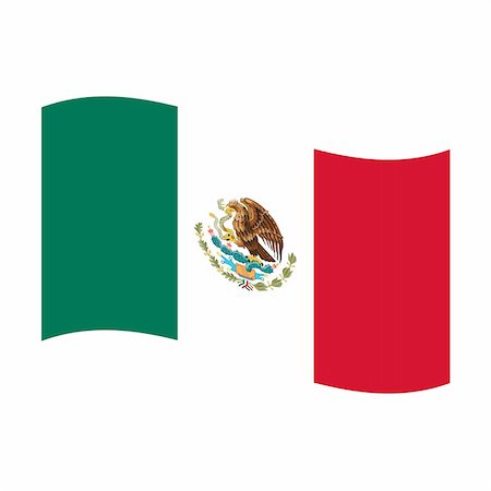simsearch:400-05239226,k - Illustration of the national flag of mexico floating Stock Photo - Budget Royalty-Free & Subscription, Code: 400-05239323