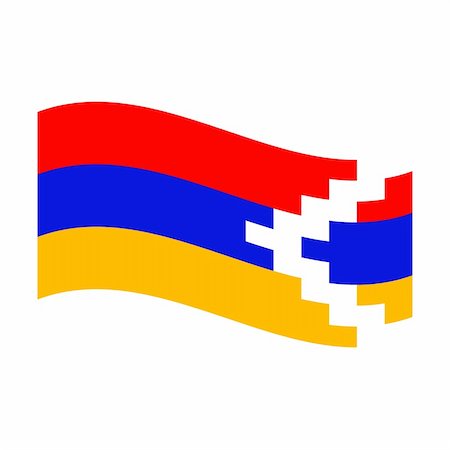 simsearch:400-05239226,k - Illustration of the national flag of nagorno karabakh floating Stock Photo - Budget Royalty-Free & Subscription, Code: 400-05239331